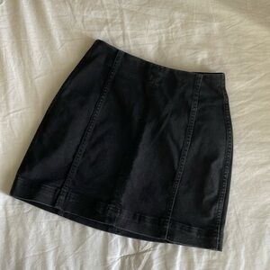 Black Denim Skirt